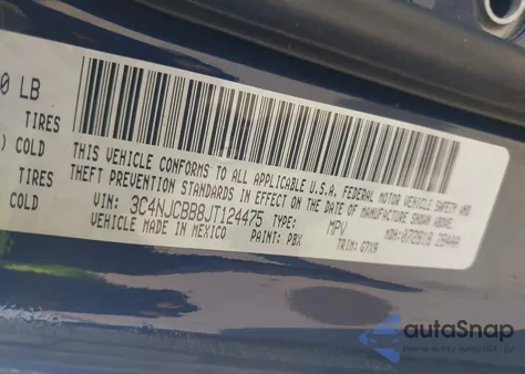 2018 Jeep Compass Latitude Fwd из США, поврежденный, VIN 3C4NJCBB8JT124475